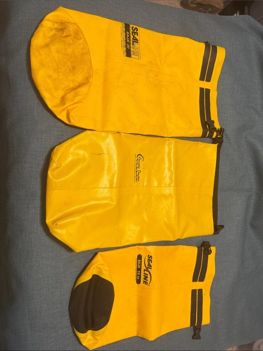 SealLine Dry Bag Set of 3 Yellow Sailor Accessories Bundle|Cascade Design USA